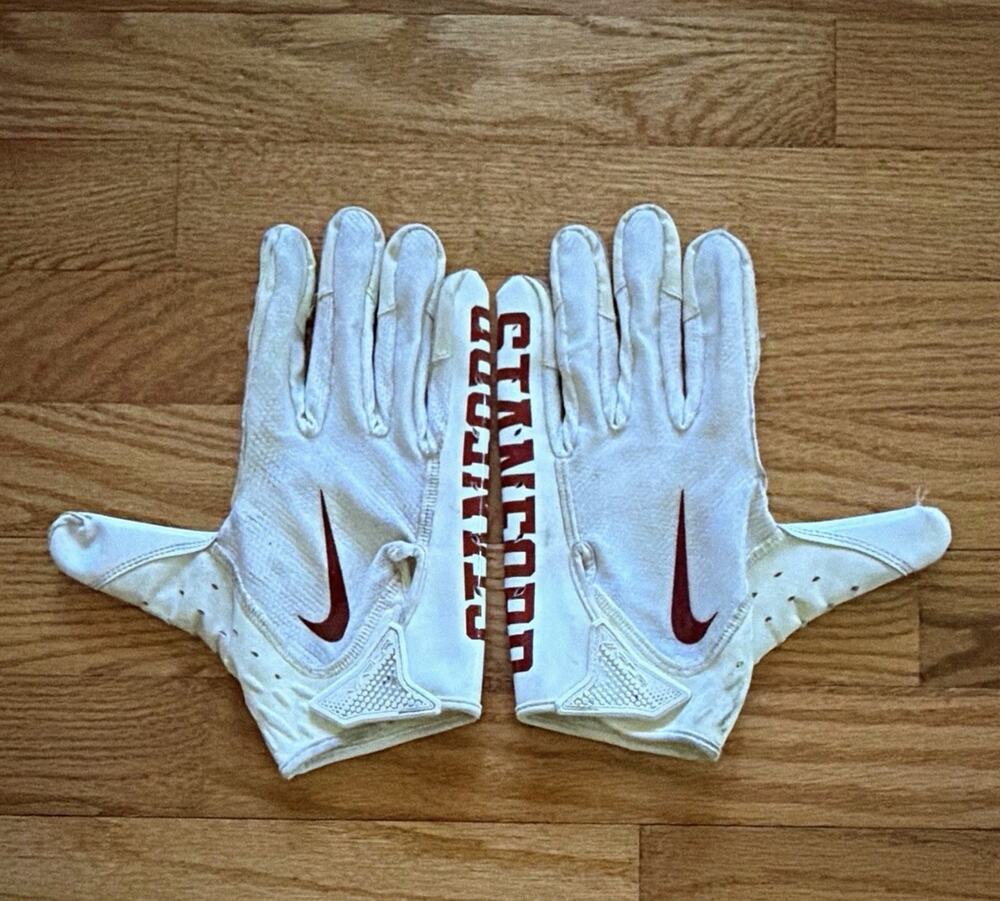Nike Vapor Jet Football Gloves NCAA White Red XXL 2XL